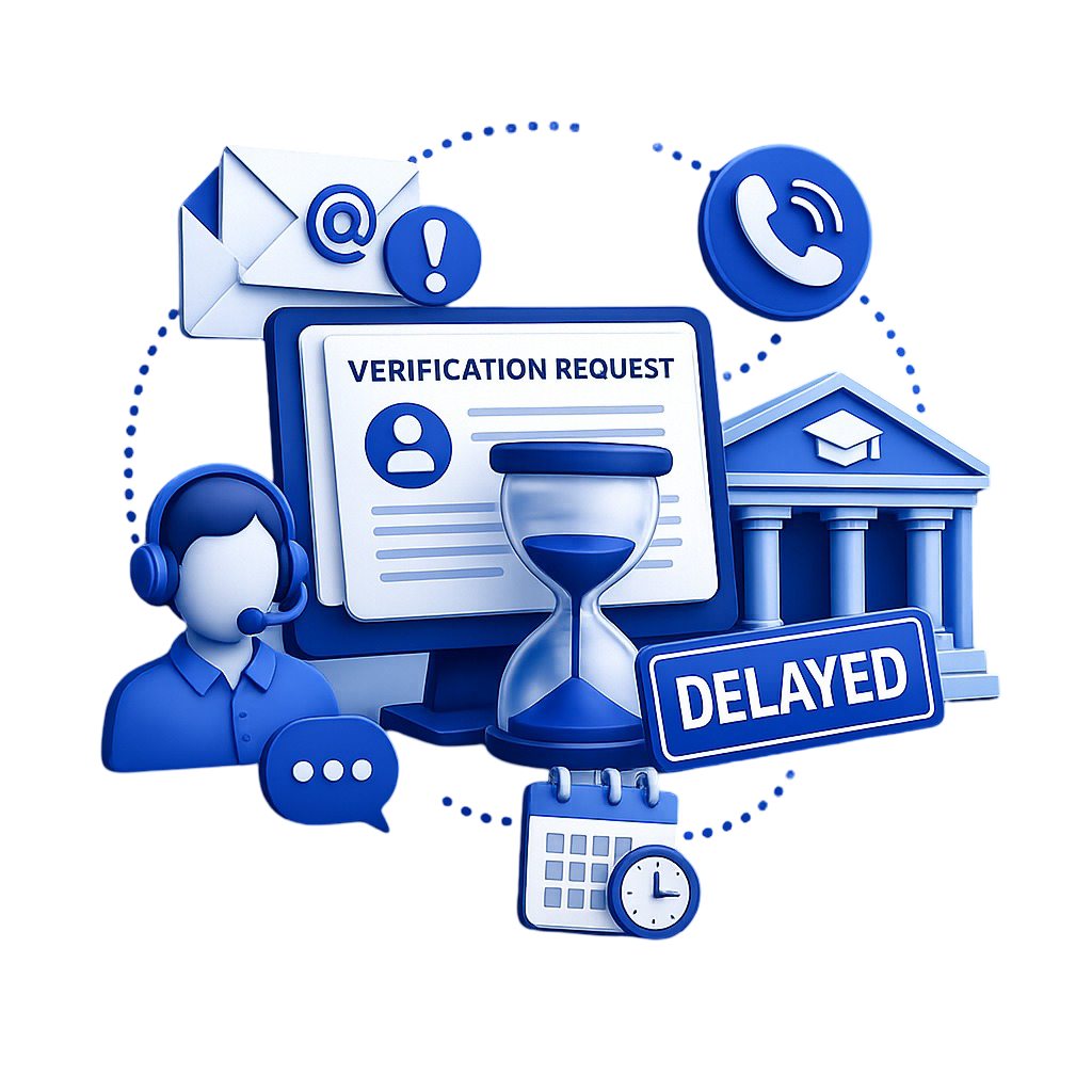 Manual verification delays in education