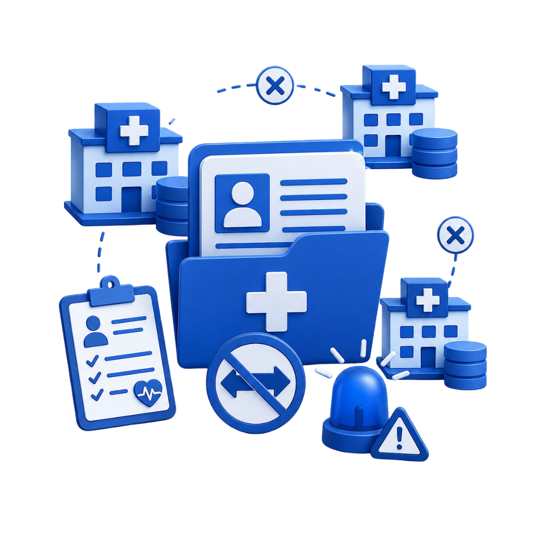 Lack of portability of medical data and records